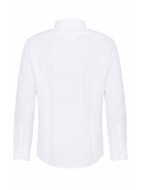 Camicia in lino Bianco Xacus | 11297 722ML001